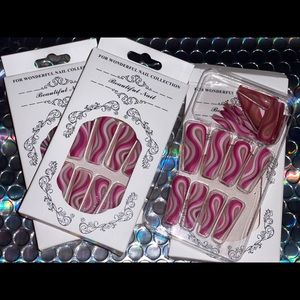 Mauve multi colored swirl colored press on nails 💜💗